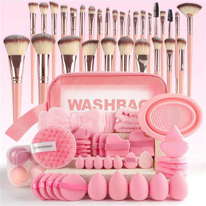 Makeup brushes, powder puffs, and beauty tools